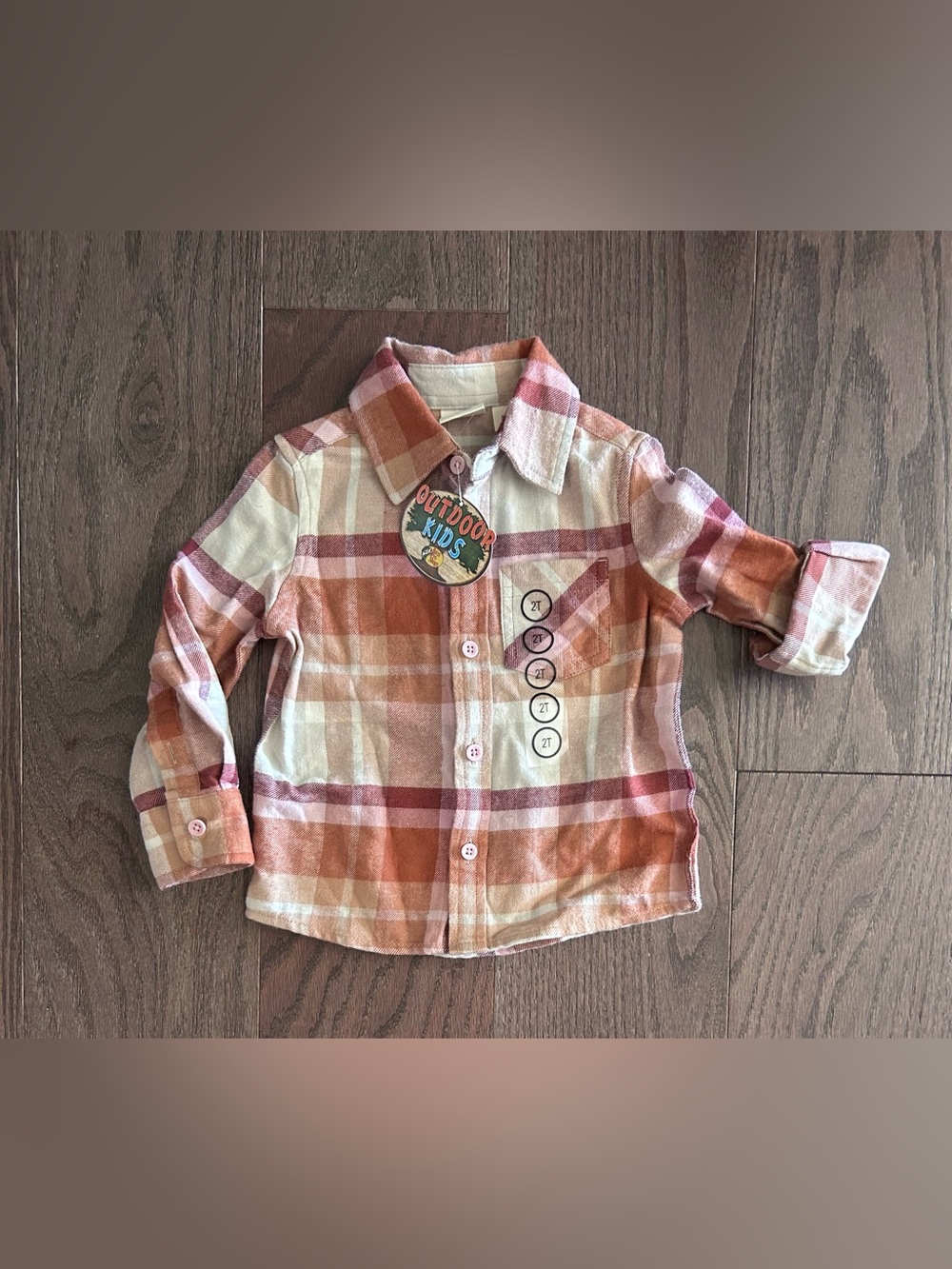 NWT Bass Pro Shops Size 2T Girl's Plaid Button Down Shirt
